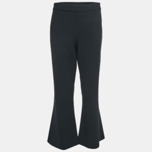 Moschino Couture Black Crepe Flared Pants L