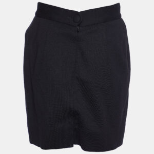 Moschino Couture Black Virgin Wool Mini Skirt M