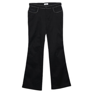 Moschino Jeans Black Cotton Embellished Trim Detailed Pants M