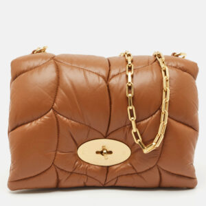 Mulberry Brown Quilted Pillow Leather Little Softie Shoulder Bag