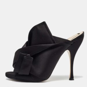 Chanel Grey/Black Fabric and Leather Booties Size 37