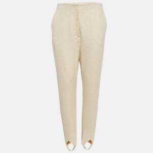Nanushka Cream Jersey Darby Stirrup Leggings M