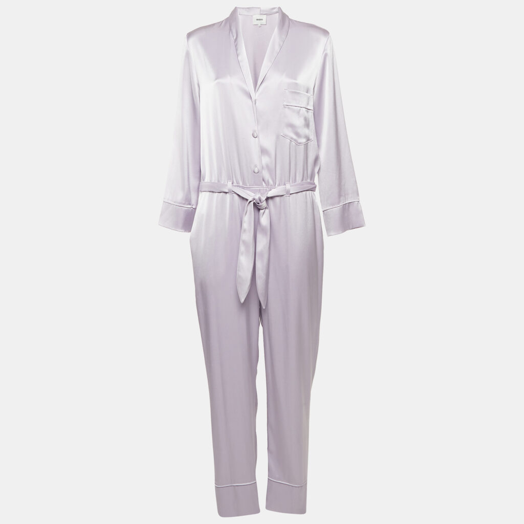 luxury-women-nanushka-used-clothes-p1042182-003 Nanushka Light Purple Satin Belted Yuma Jumpsuit L