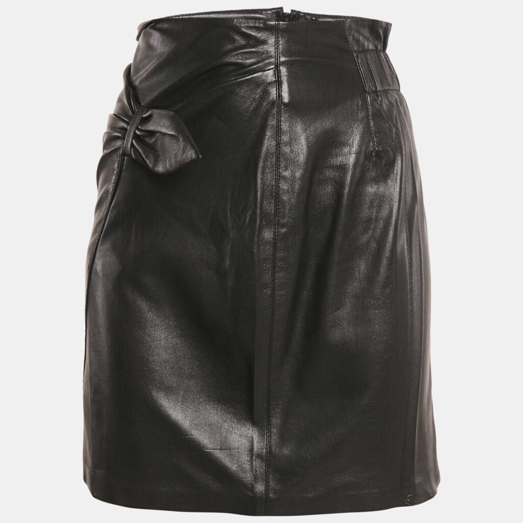 luxury-women-nanushka-used-clothes-p1138764-002 Nanushka Black Faux Leather Mini Skirt XS