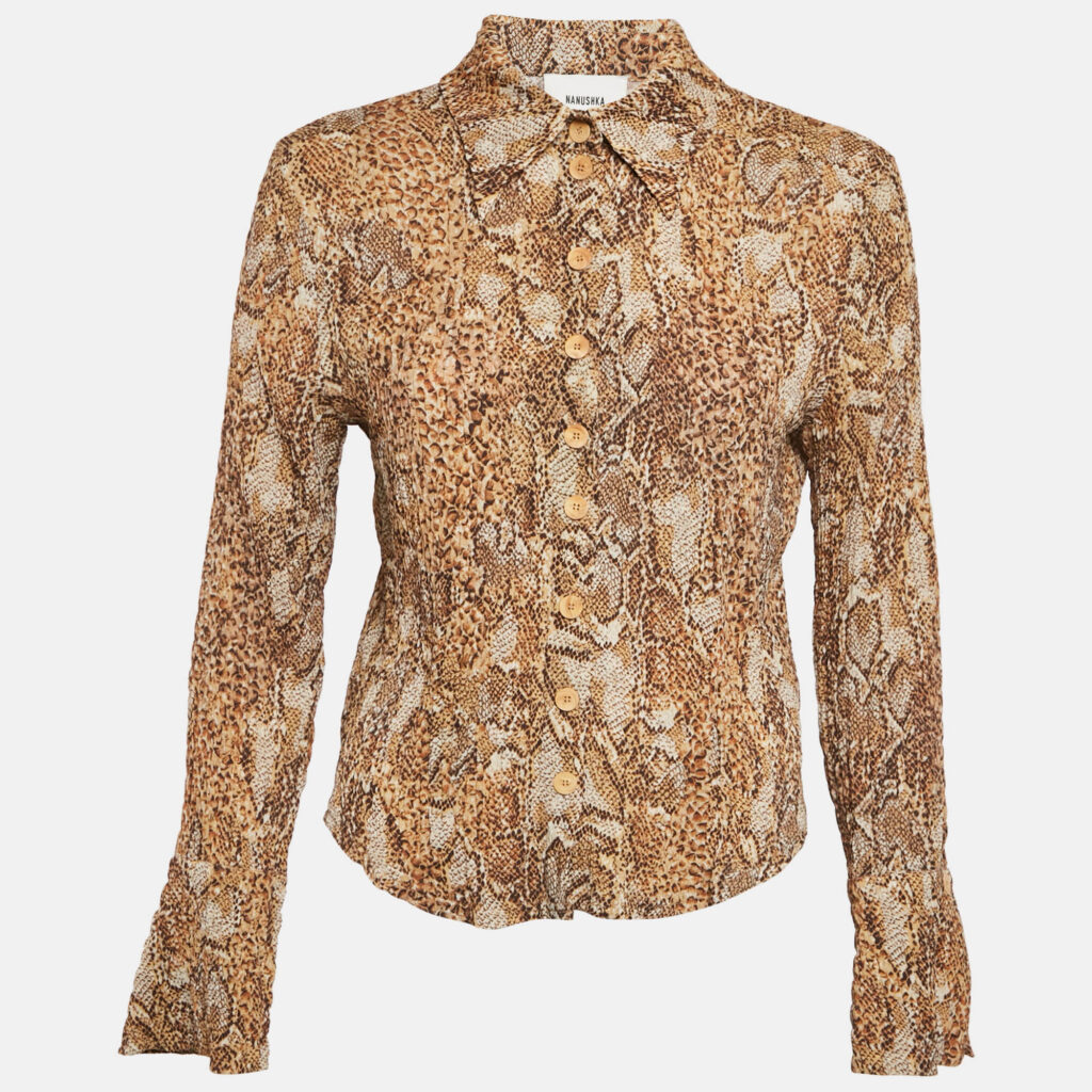 luxury-women-nanushka-used-clothes-p1164252-001.jpg Nanushka Beige Snakeskin Print Crepe Alena Top S