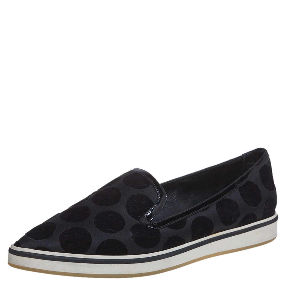 luxury-women-nicholaskirkwood-used-shoes-p403117-007 Nicholas Kirkwood Black Velvet And Patent Leather Pointed Toe Flats Size 36