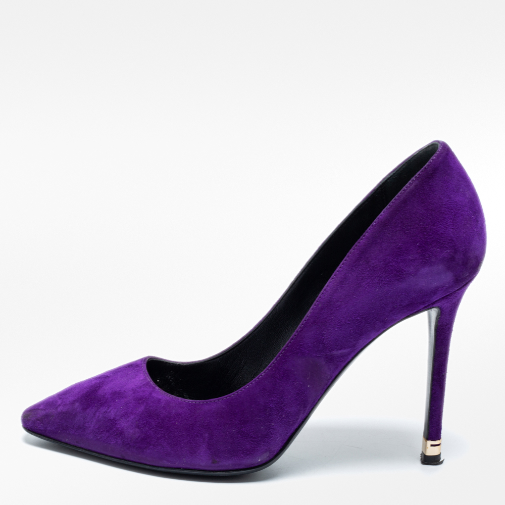 luxury-women-nicholaskirkwood-used-shoes-p663821-001-1 Nicholas Kirkwood Purple Suede Pointed Toe Pumps Size 38