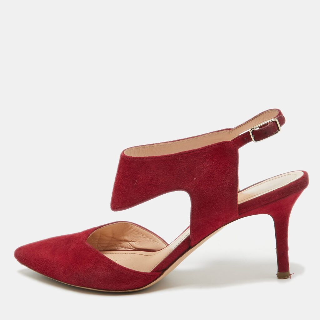 luxury-women-nicholaskirkwood-used-shoes-p998280-001 Nicholas Kirkwood Dark Red Suede Leda Pumps Size 36