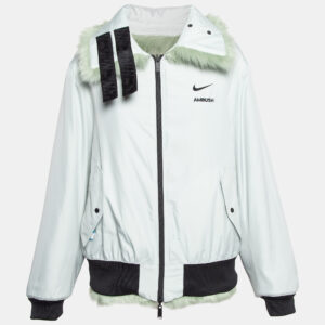 Nike x Ambush Jade Green Faux Fur Reversible Jacket L