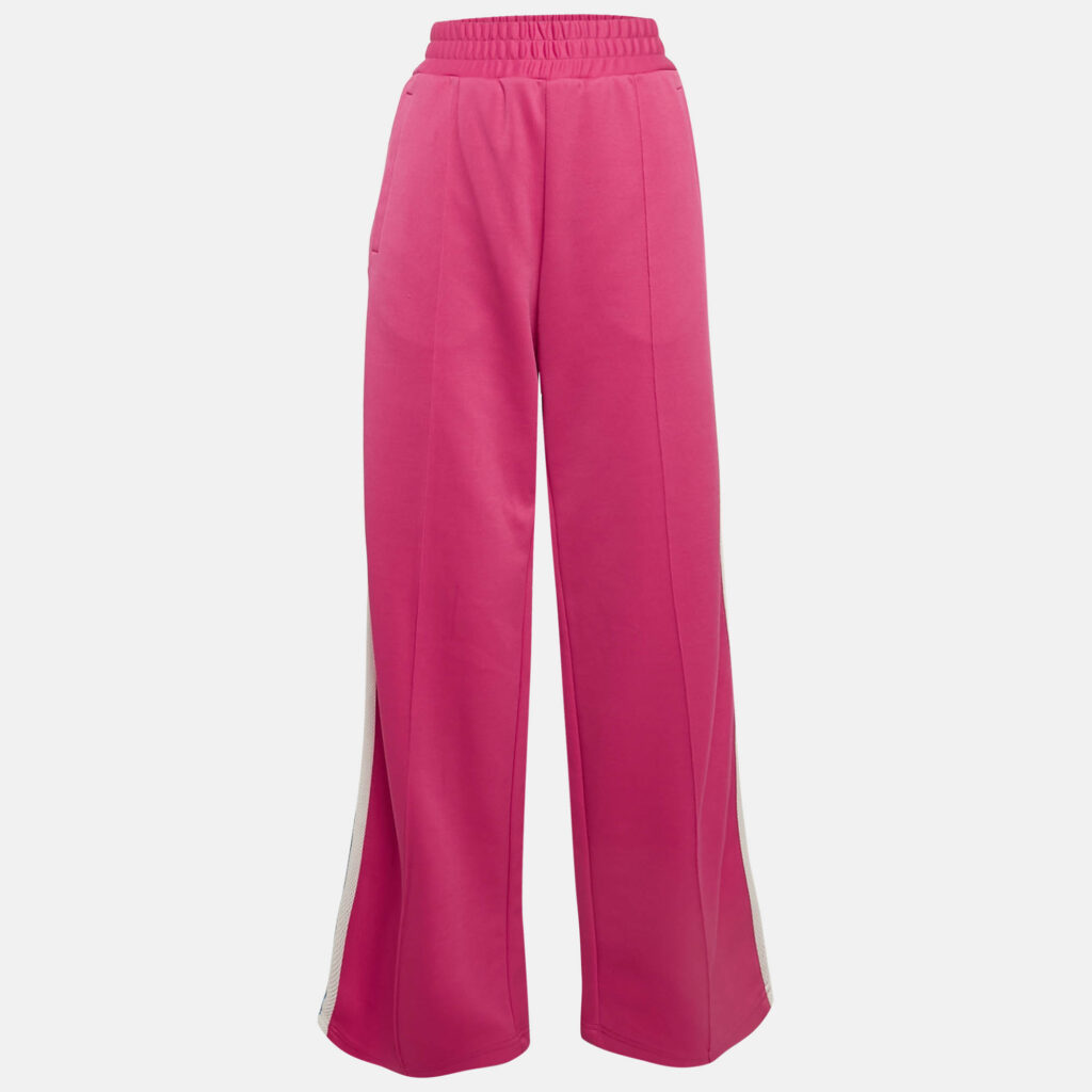 luxury-women-off-white-used-clothes-p1146248-001.jpg Off-White Pink Cotton Jersey Side Striped Track Pants L