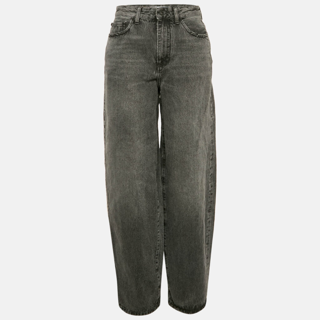 Off-White Grey Light Washed Denim Boy Friend Jeans M/Waist 28"