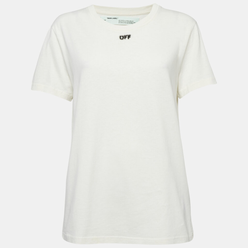 luxury-women-off-white-used-clothes-p1160088-004 Off-White Off-White Arrow Print Cotton Crew Neck T-Shirt L
