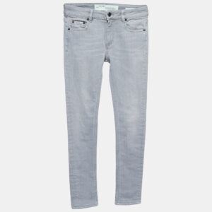 Off-White Grey Denim Skinny Jeans S Waist 26"