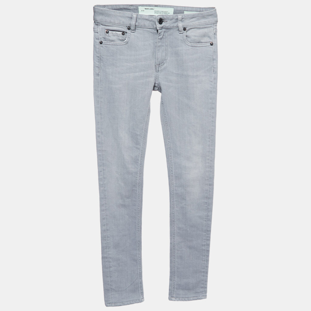 luxury-women-off-white-used-clothes-p848369-006 Off-White Grey Denim Skinny Jeans S Waist 26"