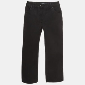 Off-White Black Diagonal Striped Denim High Waist Jeans S Waist 24"