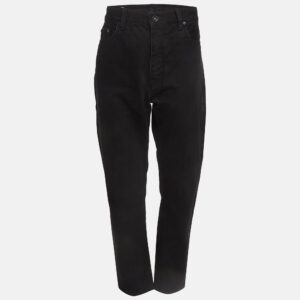 Off-White Black Denim Straight Leg Jeans XL Waist 34"