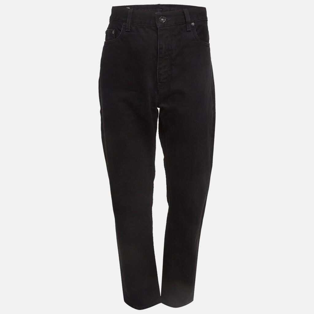 luxury-women-off-white-used-clothes-p986786-001 Off-White Black Denim Straight Leg Jeans XL Waist 34"
