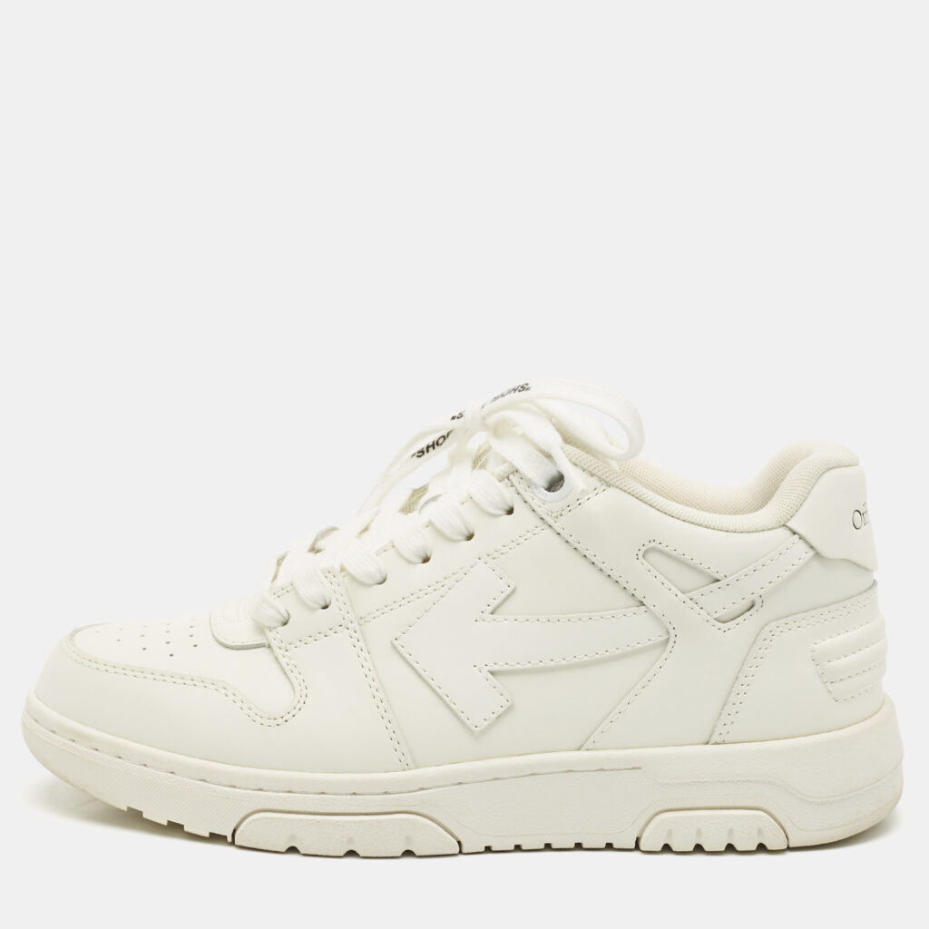 luxury-women-off-white-used-shoes-p1143724-001 Off-White White Leather Out of Office Low Top Sneakers Size 38