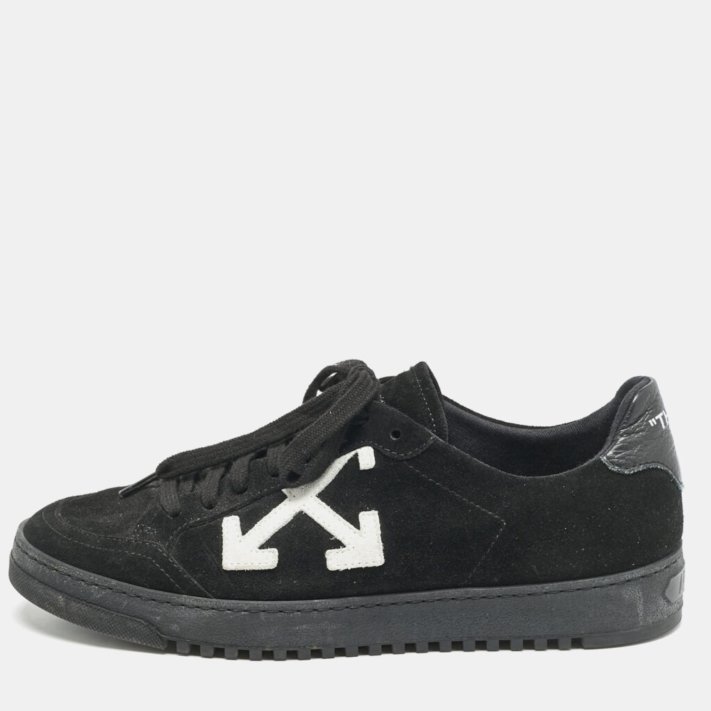 luxury-women-off-white-used-shoes-p1155437-001 Off-White Black Suede 2.0 Low Top Sneakers Size 39