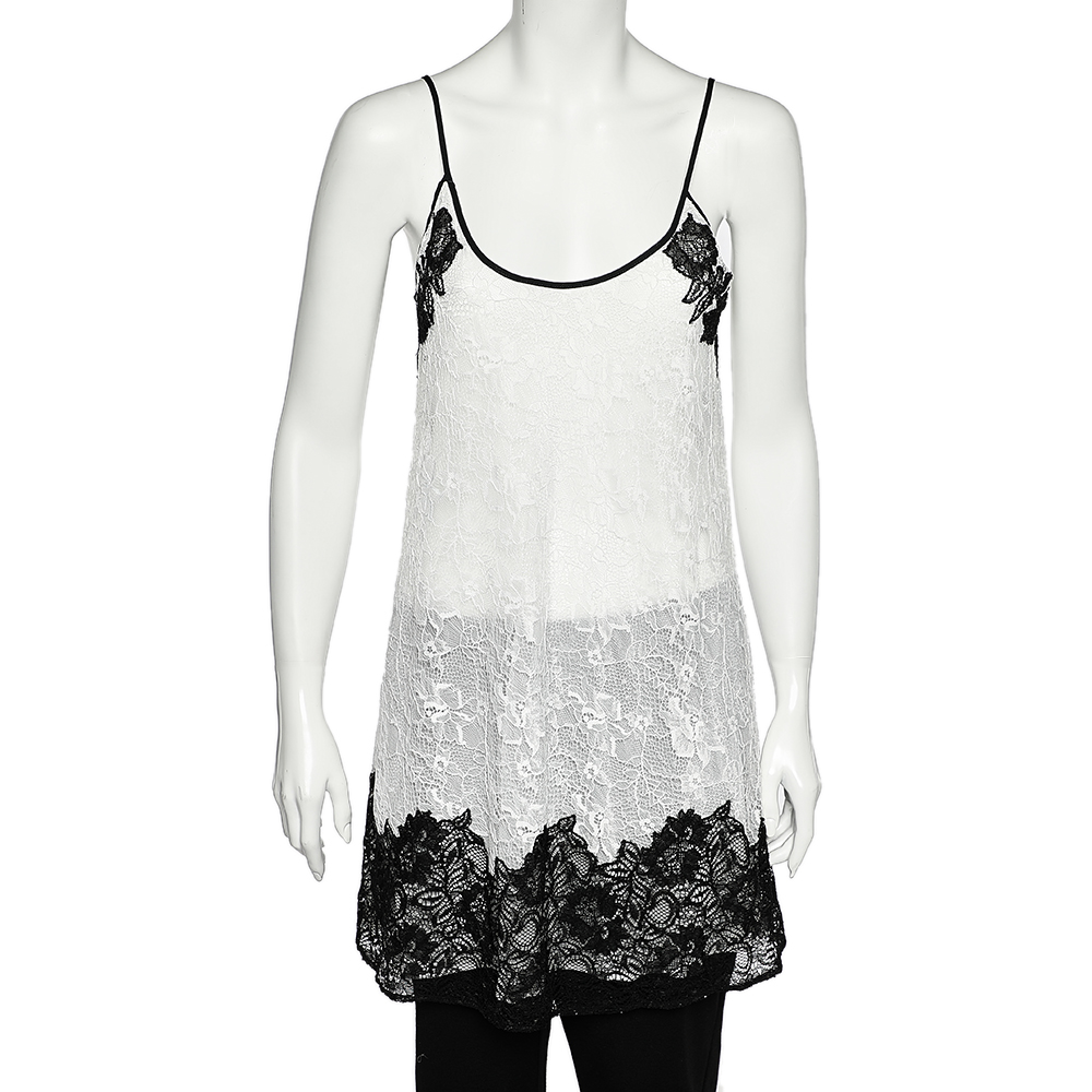 luxury-women-oscar-de-la-rentaslug-new-clothes-p542373-004-2 Oscar de la Renta Monochrome Lace Slip Dress M