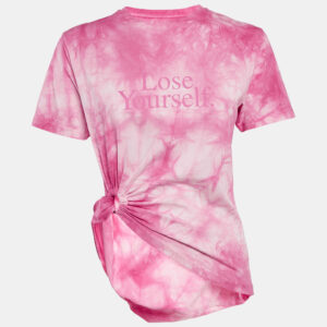 Paco Rabanne Pink Tie-Dye Cotton Asymmetric T-Shirt S