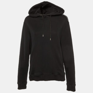 Paco Rabanne Black Cotton Hooded Sweatshirt XL