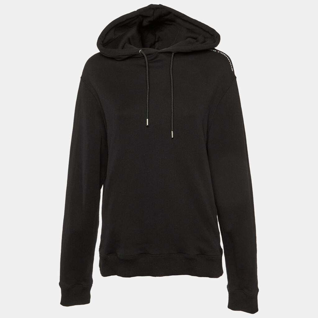 luxury-women-paco-rabanne-used-clothes-p1139804-001 Paco Rabanne Black Cotton Hooded Sweatshirt XL