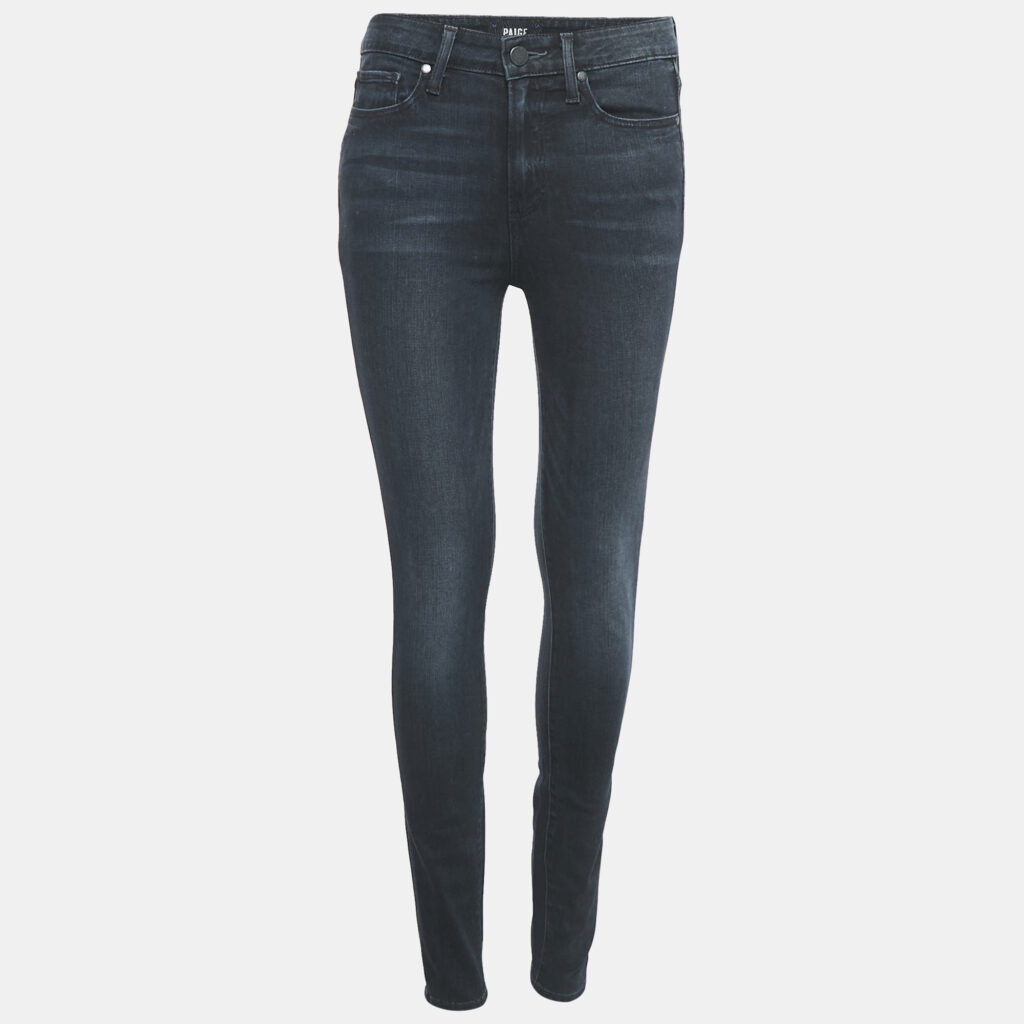 Paige Navy Blue Denim Hoxton Ultra Skinny Jeans M Waist 28"