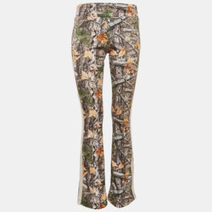 Palm Angels Multicolor Woodland Camo Print Jersey Track Pants XS