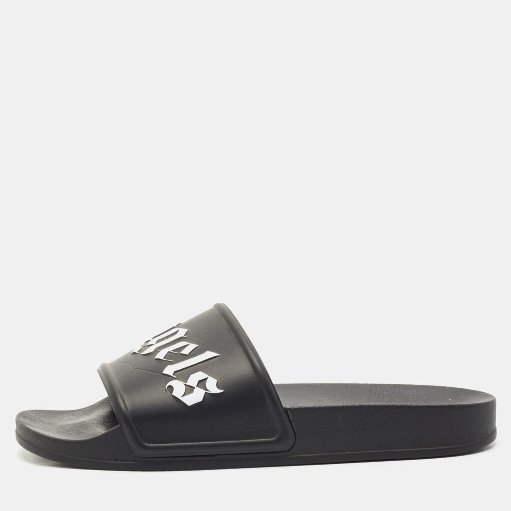 luxury-women-palm-angels-used-shoes-p1155396-007.jpg Palm Angels Black Leather Flat Slides Size 41
