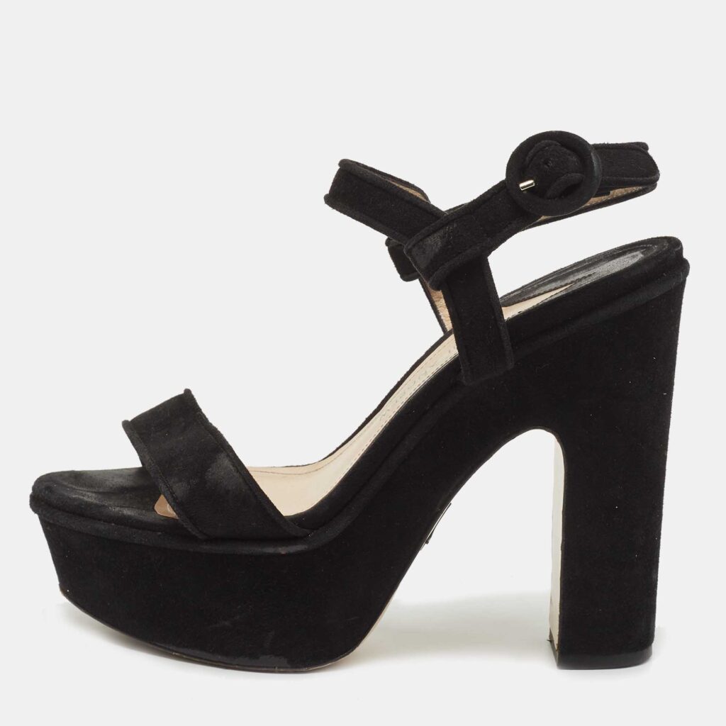 luxury-women-paul-andrew-used-shoes-p808673-001 Paul Andrew Black Suede Stanton Sandals Size 36