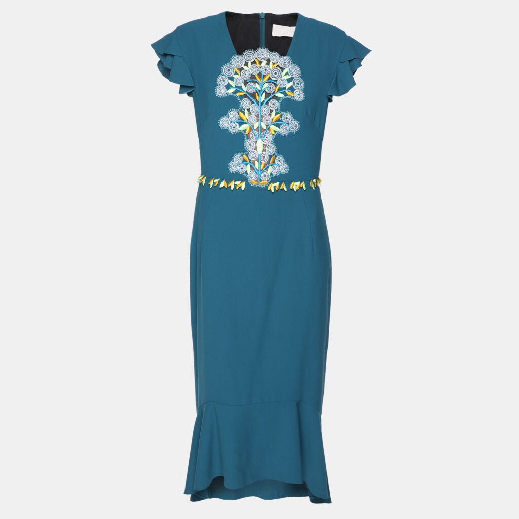 Peter Pilotto Blue Crepe Dress M