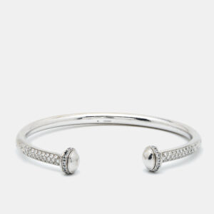 Piaget Possession Diamonds 18k White Gold Open Cuff Bracelet 16