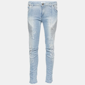 Pierre Balmain Blue Denim Distressed Jeans M/Waist 28"