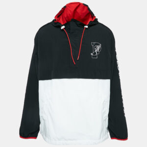 Polo Ralph Lauren Black/White P Wing Printed Nylon Hoodie XL