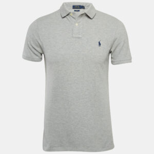 Polo Ralph Lauren Grey Cotton Slim Film Polo T-Shirt M