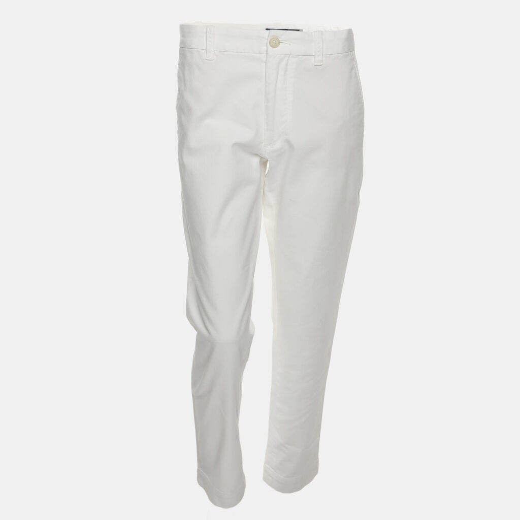 Polo Ralph Lauren White Stretch Fabric The Slim Chino Trouser S