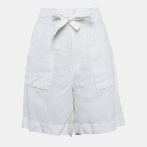 Polo Ralph Lauren White Linen Tie-Up Detail Shorts M