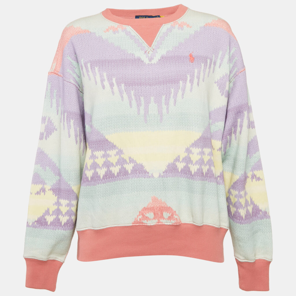luxury-women-polo-ralph-lauren-used-clothes-p1132782-003 Polo Ralph Lauren Multicolor Printed Cotton Sweatshirt XXS