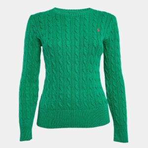 Polo Ralph Lauren Green Cable Knit Long Sleeves Sweater XL