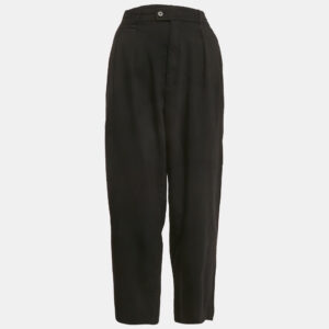 Polo Ralph Lauren Black Wool Blend Pleated Trousers M