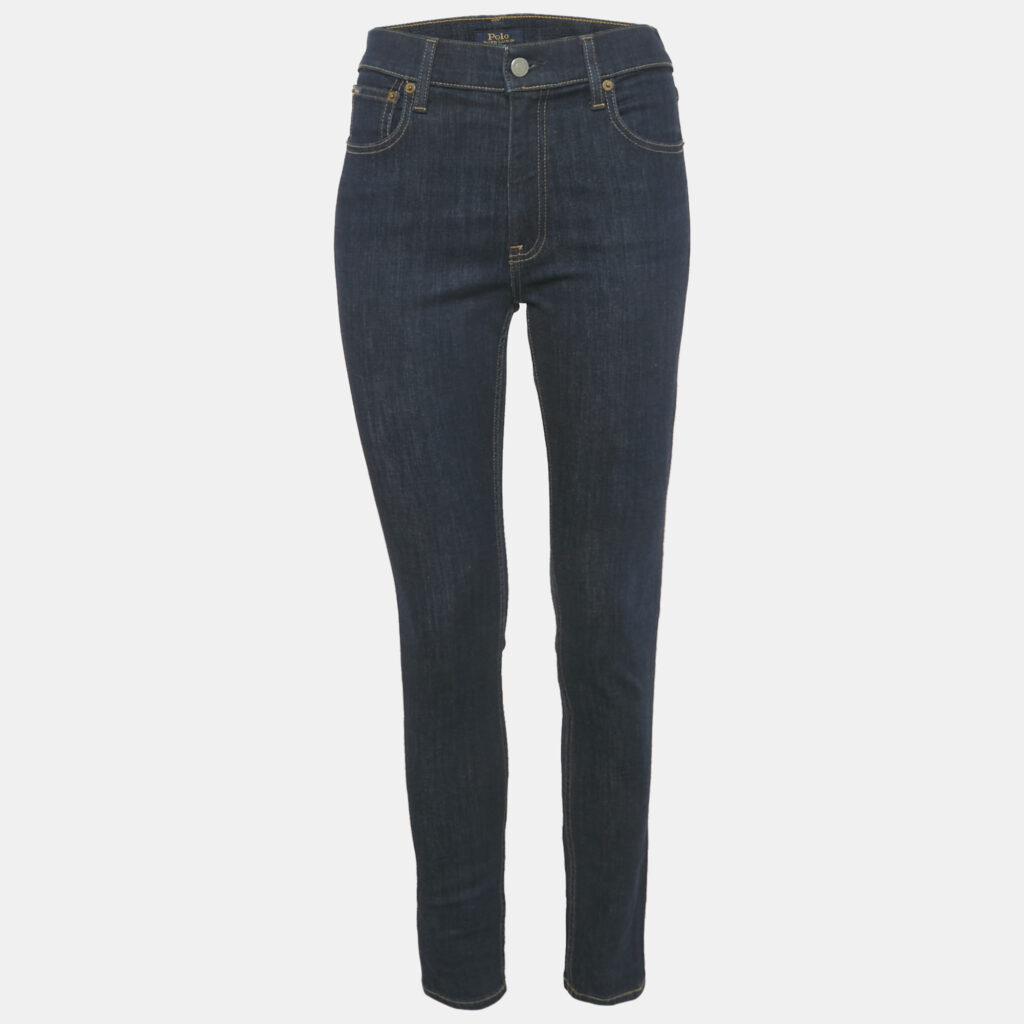 Polo Ralph Lauren Blue Denim Mid-Rise Skinny Tompkins Jeans Waist 28" M