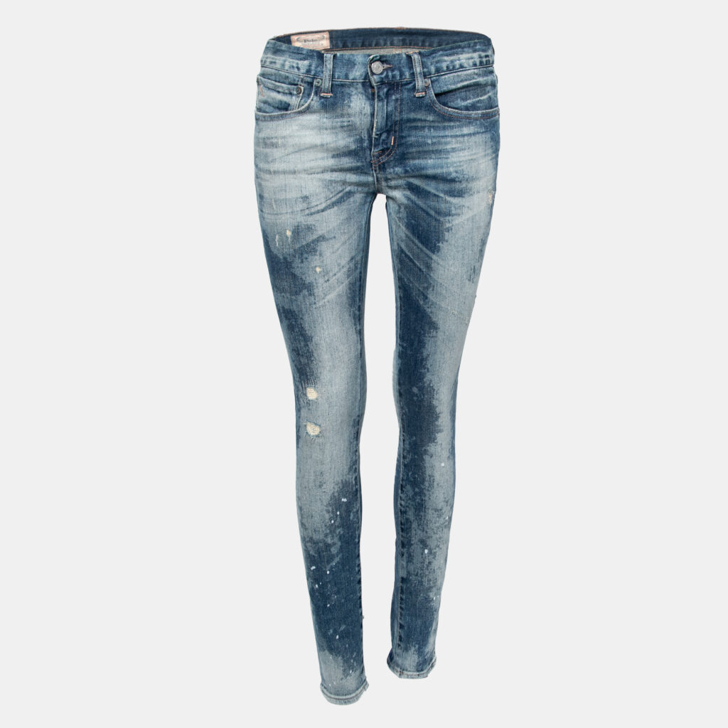 Polo Ralph Lauren Blue Denim Distressed Jeans S Waist 28"