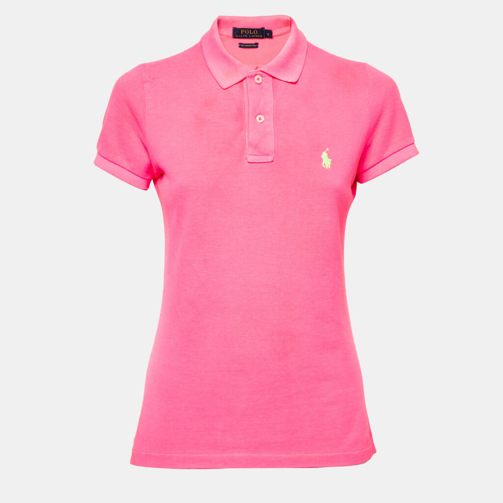 luxury-women-polo-ralph-lauren-used-clothes-p678948-001 Polo Ralph Lauren Neon Pink Cotton Polo T-Shirt S