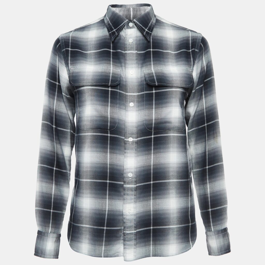 Polo Ralph Lauren Monochrome Tartan Cotton Shirt XS