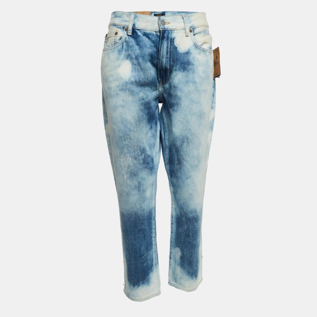 luxury-women-polo-ralph-lauren-used-clothes-p978739-002 Polo Ralph Lauren Blue Washed Denim Avery Boyfriend Jeans XL Waist 35"