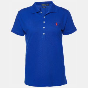 Polo Ralph Lauren Royal Blue Cotton Slim Fit Polo T-Shirt M
