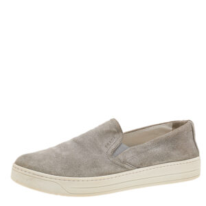 Prada Sport Grey Suede Slip On Sneakers Size 37
