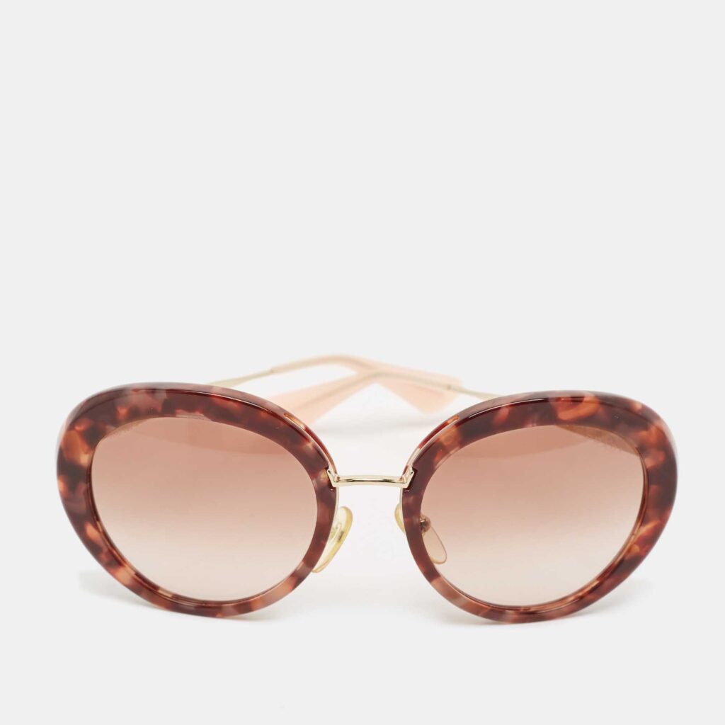 luxury-women-prada-used-accessories-p1135752-002 Prada Brown/Peach Gradient SPR16Q Oval Sunglasses