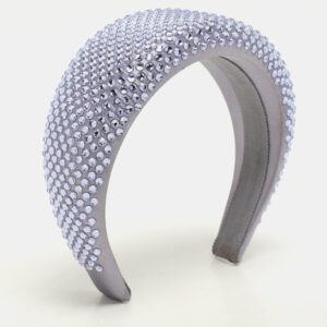 Prada Blue/Purple Crystal Embellished Satin Headband